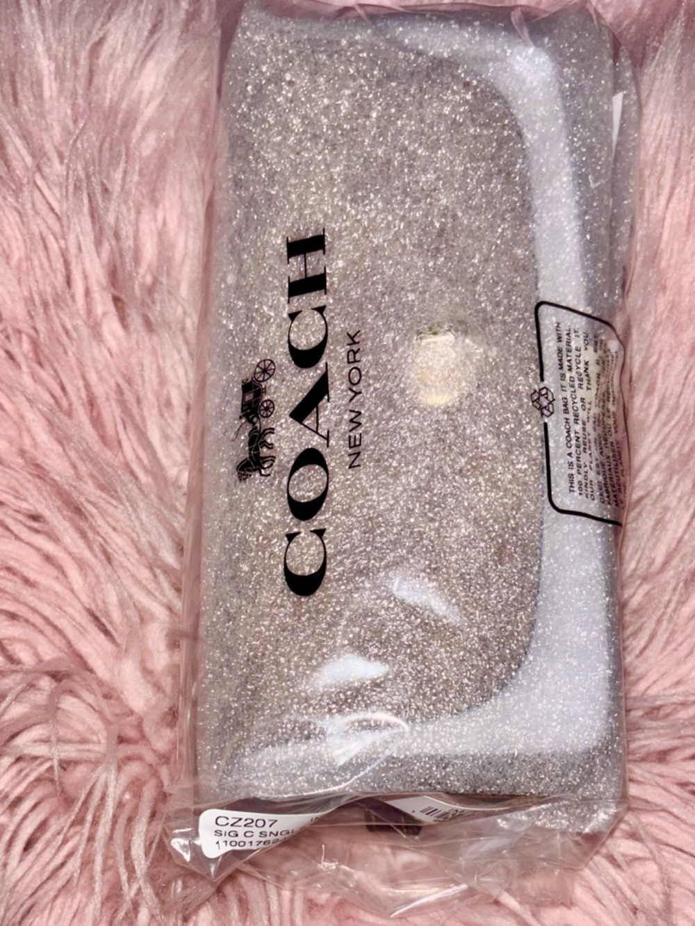 NEW Coach Signature Print Tan Brown Multi Coated Canvas Leather Sunglasses Case - Picture 13 of 15